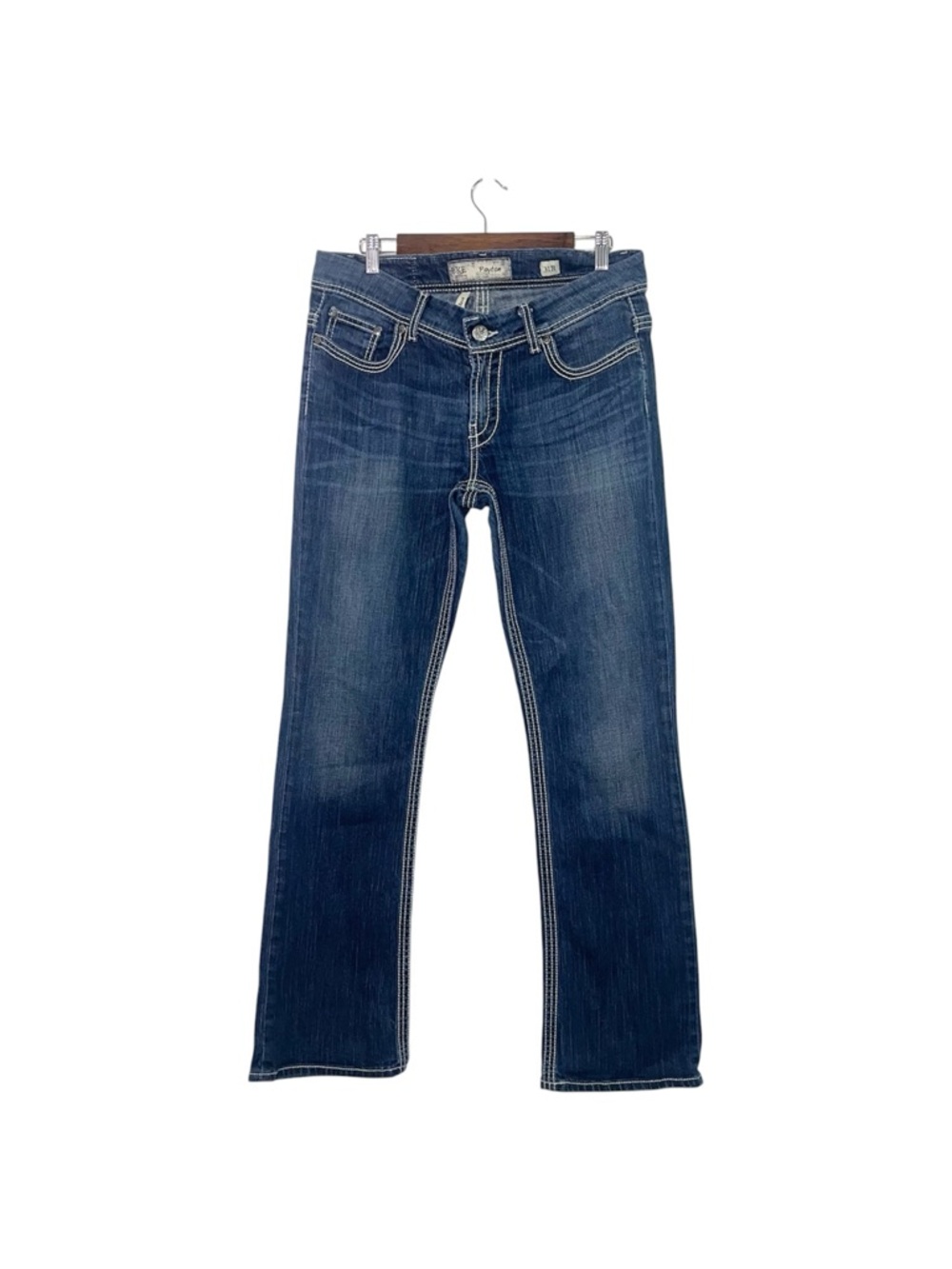 BKE Payton Bootcut Jeans Women’s 31R Dark Wash Thick Contrast Stitch Stretch